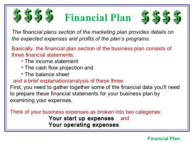 Section of business plan