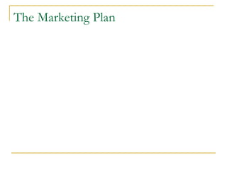The Marketing Plan

 