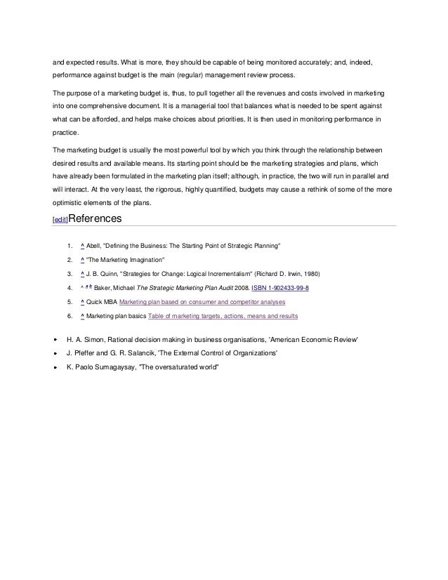 marketing plan wikipedia good business plans wikipedia