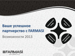 Ваше успешное
партнерство с FARMASI
Возможности 2013
 