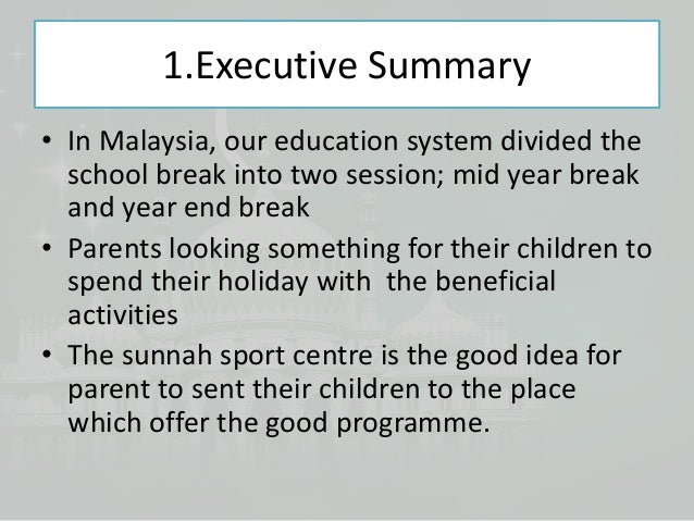 Marketing plan for sunnah sport centre Marketing plan for sunnah sport centre