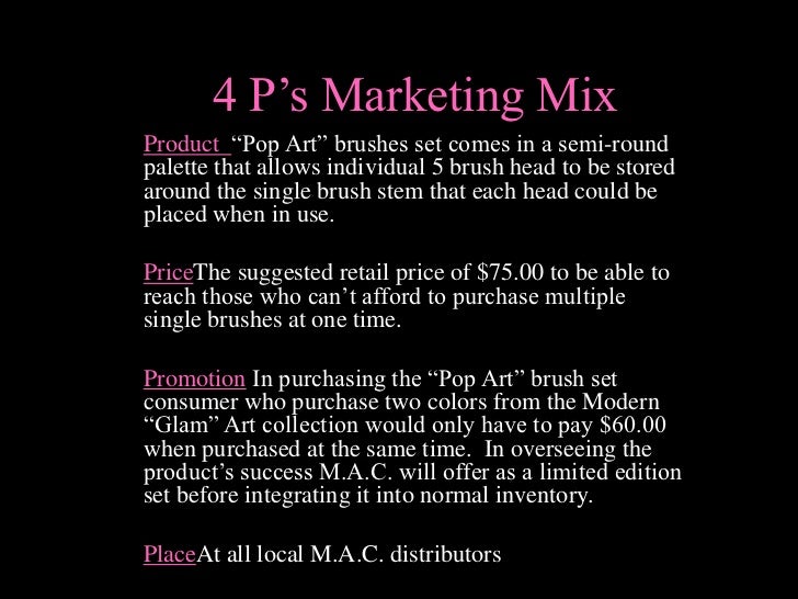 Marketing Paper MAC Cosmetics Product Place Strategy