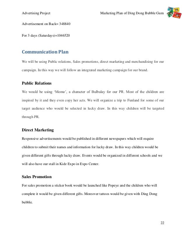 Marketing Plan Of Ding Dong