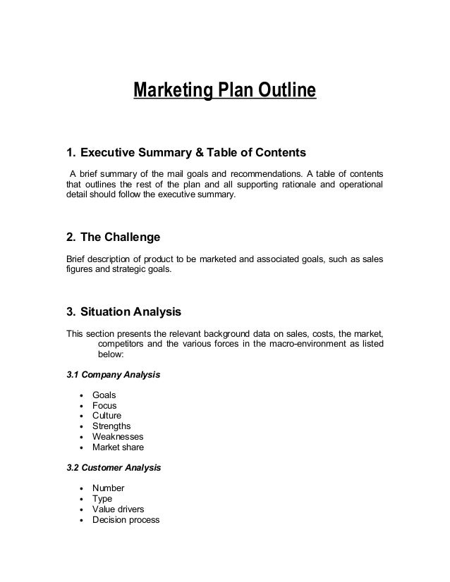 marketing strategy outline
