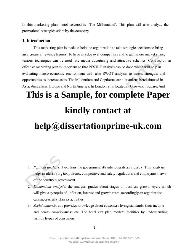promotional plan template