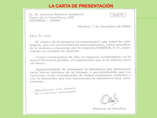 LA CARTA DE PRESENTACIÓN
 