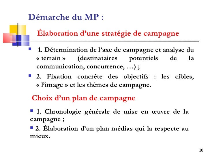 modele de plan de campagne electorale pdf