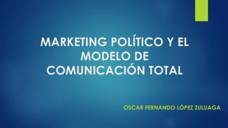 MARKETING POLÍTICO Y EL
MODELO DE
COMUNICACIÓN TOTAL
OSCAR FERNANDO LÓPEZ ZULUAGA
 