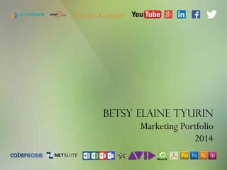 bETSY ELAINE tYURIn
Marketing Portfolio
2014
 