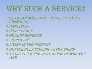  OUR SERVICES