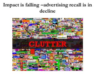 Impact is falling –advertising recall is in
decline
DR. ARUN KUMAR SINGH
 