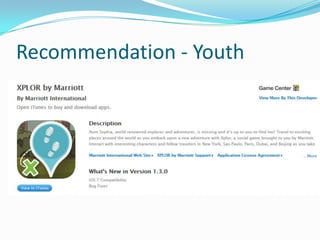 Recommendation - Youth

 
