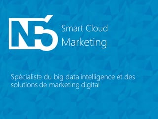 Marketing
Smart Cloud
Marketing
Smart Cloud
Spécialiste du big data intelligence et des
solutions de marketing digital
 