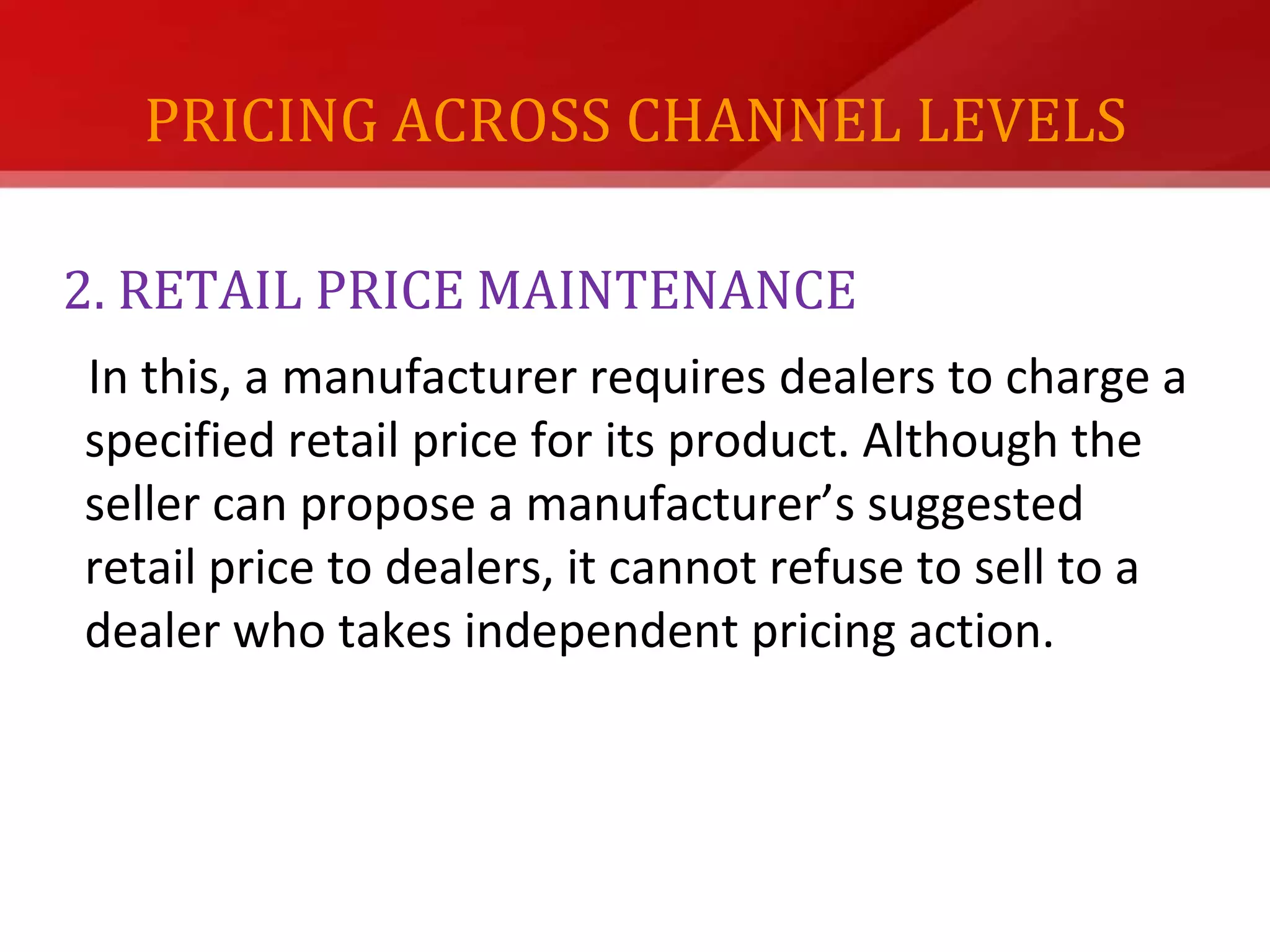 The biggest problem is determining just what constitutes predatory pricing behavior. Selling below cost to sell off excess inventory is not considered predatory; selling below cost to drive out competitors is. Thus the intent can be very difficult to determine or prove.Predatory Pricing-- A trick for seller