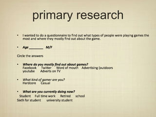 primary research
 