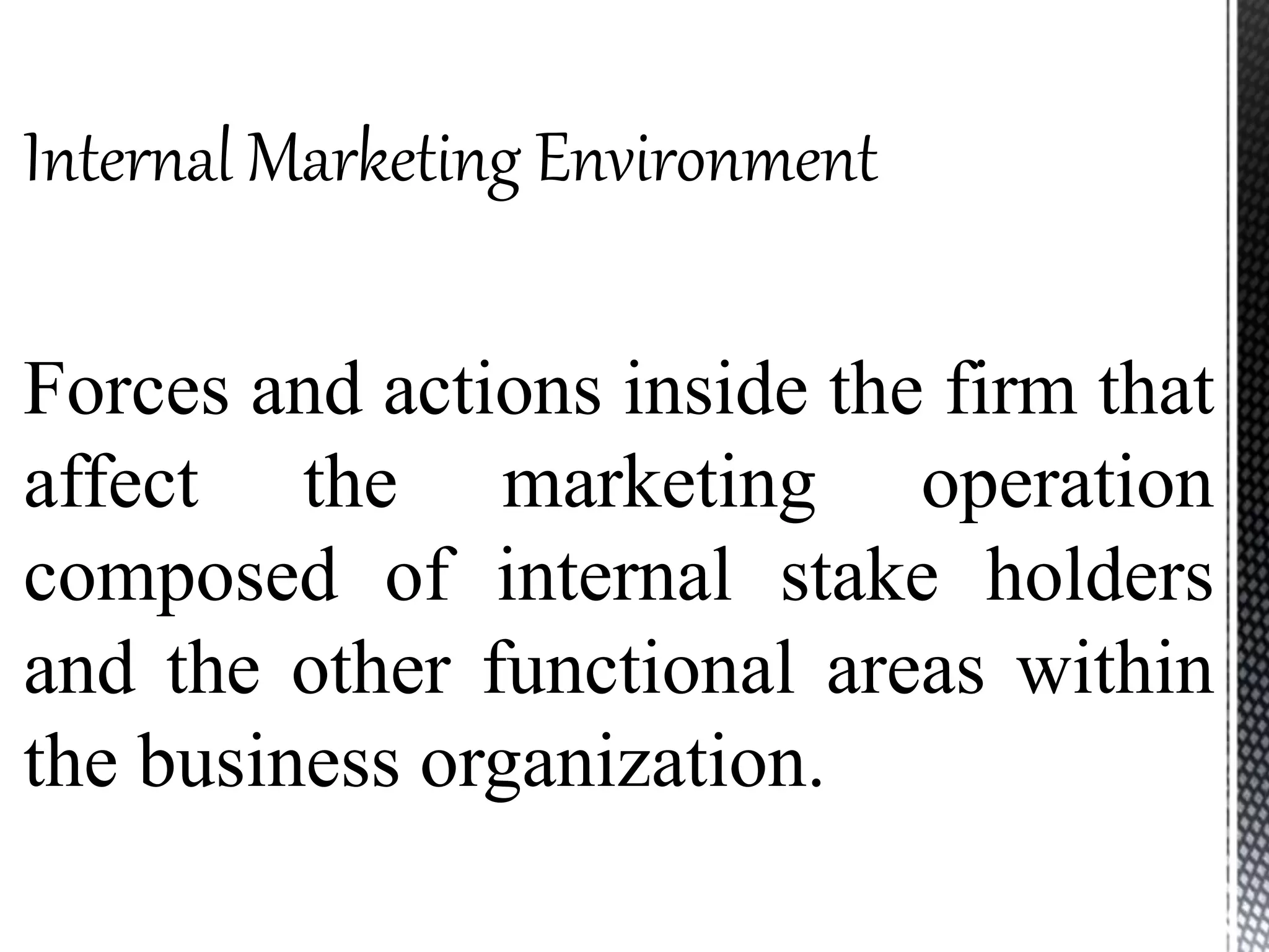Internal and External Marketing Environment | PPTX