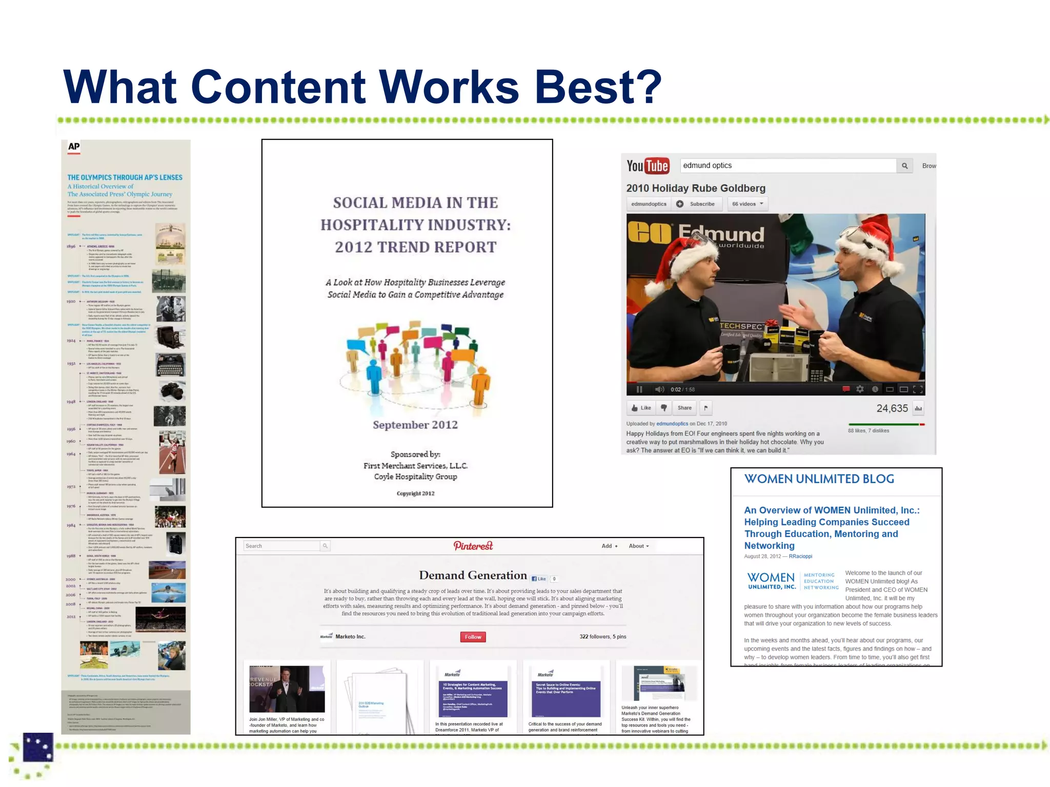 What Content Works Best?
 