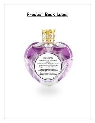 Product Back Label
 