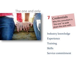 Industry knowledge
Experience
Training
Skills
Service commitment
The one and only
 
