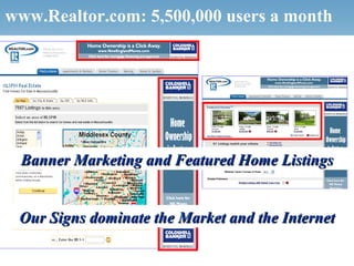 www.Realtor.com: 5,500,000 users a month




    Banner Marketing and Featured Home Listings


    Our Signs dominate the Market and the Internet

 © 2006 NRT Incorporated. All rights reserved.
 