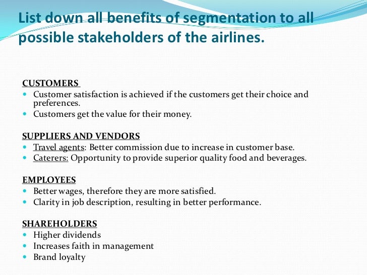 United Airlines Market Segmentation