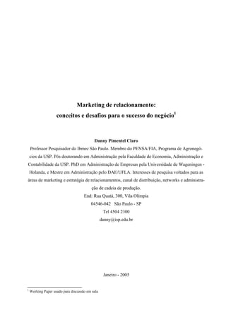 Marketing de Relacionamento