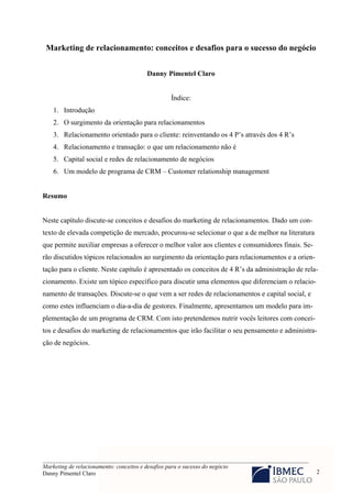 Marketing de Relacionamento