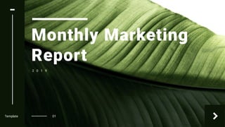 Monthly Marketing
Report
Template 01
2 0 1 9
 