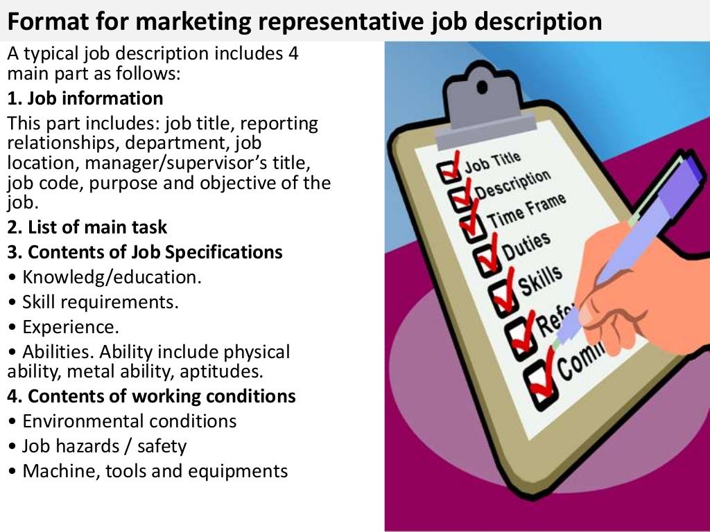 Marketing Representative Job Description