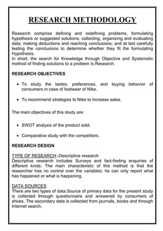 Marketing management project on nike shoes Clearance