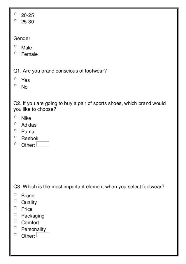 project report on nike brand