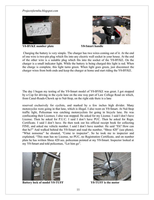 Marketing research project on electric bike