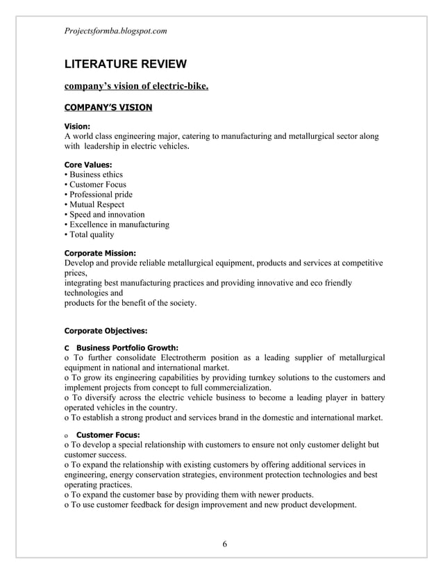 Marketing research project on electric bike