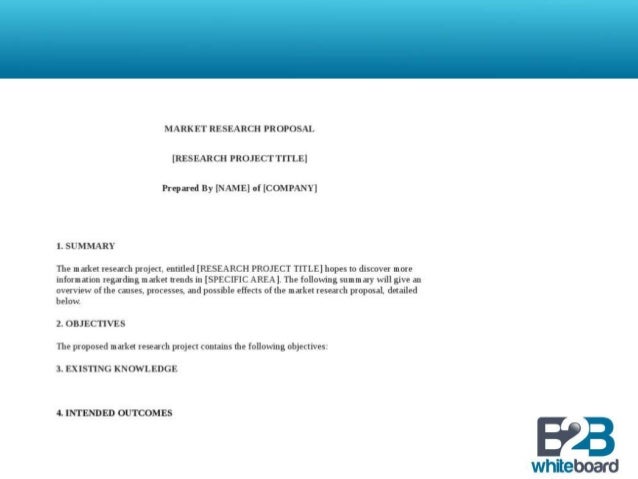 marketing research proposal template