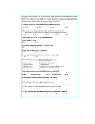 7
!"#$%&'#()#*%+,'$#-%.,($/',0#1#%&#%$#+$2',/,%2+%3'#4566'/'#)3+2'$3#%3#!%,"&5+$3#!%$.%33%$#7566'/'#
($# 8970# :5,# %# ;,5<'43# ($# &"# &%,='3($/# ,')'%,4.# 46%))# 1# %&# 4+,(5+)# 35# 6'%,$# &5,'# %>5+3# ?+)>5")# %$2#
@5'3)A#?#75,;#4',3(B(4%3(5$0#1B#"5+#45+62#3%='#%#45+;6'#5B#&($+3')#35#45&;6'3'#3.()#)+,C'"#(3#D5+62#>'#
($4,'2(>6"#.'6;B+6E#%)#"5+,#5;($(5$)#%,'#'C',"3.($/F#G.%$=#"5+#)5#&+4.F##
!
"#!$!%&'(!)&!*+,-&.,!/01!2&(),!345(/,(!6016%/)(7%68%5(!.&+8!98(:+(0%.;#
!!!!!!!!!!!$<<<<<<<<<<<<<<<<<<<<<<<<<<<<<<<<<<<$<<<<<<<<<<<<<<<<<<<<<<<<<<<<<<<<$<<<<<<<<<<<<<<<<<<<<<<<<<<<<<<<<<<<<$!
#####:(,)3#G(&'# # ########!5$3.6"## # ##########H''=6"# ###### #################I%(6"##
!
=#!25(/,(!6016%/)(!.&+8!98(:+(0%.#!$!-+.!&8>/06%!3/017&8;!9/68!)8/1(!3%68%5(!&0(;?#
!!!!!!!!!!!$<<<<<<<<<<<<<<<<<<<<<<<<$<<<<<<<<<<<<<<<<<<<<<<<<<<<$<<<<<<<<<<<<<<<<<<<<<<<<<$<<<<<<<<<<<<<<<<<<<<<<<<<$!
######8'C',# ########J%,'6"# ######### #K5&'3(&')# ##########L)+%66"# ####### M6D%")##
!
"#$%&$!'()*+%,$!-.$&/!01!-(0/!201!,3$!20##04*(5!67$&,*0(&8!
#
@#!$!A/B(!A(/81!&9!*!C&84,#! !
#!#"')# # # !#$5##
#
D#!$!/'!/E/8(!)A/)!*+,-&.,!/01!2&(),!6,!/!%(8)696(1!*!C&84#!
#!#"')# # # !#$5##
#
F#!$!A/B(!-((0!&0!*+,-&.,!/01!2&(),G!E(-,6)(.
!##"')# # # !#$5###
!
H#!$!A/B(!8(/1!*+,-&.,!/01!2&()G,!'6,,6&0!,)/)('(0)!&0!)A(!E(-,6)(#!
!##"')# # # !#$5##
#
I#!$!%&'(!)&!*+,-&.,!/01!2&(),!3$016%/)(!/55!)A/)!/445.;!-(%/+,(J!
#
!#1#6(='#3.'#B552## # !#1#6(='#3.'#B%(,N3,%2'#&%,='3## ##
!#1#6(='#3.'#654%3(5$## # !#1#6(='#3.'#45BB''## # # # #
!#1#6(='#3.'#;,(4')## # !#1#6(='#35#/5#35#3.'#45&&+$(3"#O#)54(%6#'C'$3)##
!#1#6(='#3.'#>55=).5;## # !#1#6(='#3.'#45&B5,3%>6'#M3&5);.','##
!
"#$%&$!*()*+%,$!.071!%51$$9$(,!4*,3!,3$!20##04*(5:!0(!%!&+%#$!02!;<=>!
P# # # #######Q# # ###########R## ##############S# # #####T##############
16,/>8((!!!!! !,&'(EA/)!16,/>8((! !!!!!!!!+0,+8(! !,&'(EA/)!!/>8((! !/>8((!
!
K#!$!)A60L!*+,-&.,!/01!2&(),!,+44&8),!/!-())(8!E/.!)&!1&!-+,60(,,#!
######P# # # #######Q# # ###########R## ##############S# # #####T#
M#!$!)A60L!*+,-&.,!/01!2&(),!,)8(0>)A(0,!'.!5&%/5!%&''+06).#!
######P# # ######## ######Q# # ###########R## ##############S# # #####T!
"N#!$!)A60L!*+,-&.,!/01!2&(),!)/L(,!/%)6&0,!)&!48(,(8B(!)A(!(0B68&0'(0)#!
#######P# # # #######Q# # ############R## # S# # #####T#
""#!$!E/0)!-+,60(,,(,!)&!-(!,&%6/55.!/01!(0B68&0'(0)/55.!8(,4&0,6-5(!/)!/!5&%/5!5(B(5#!
######P# # # #######Q# # ############R## ## S# # #####T#
#
 