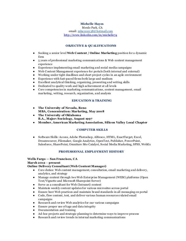 Market research objective for resume