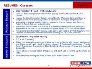Marketing risk advisory brochure 2013