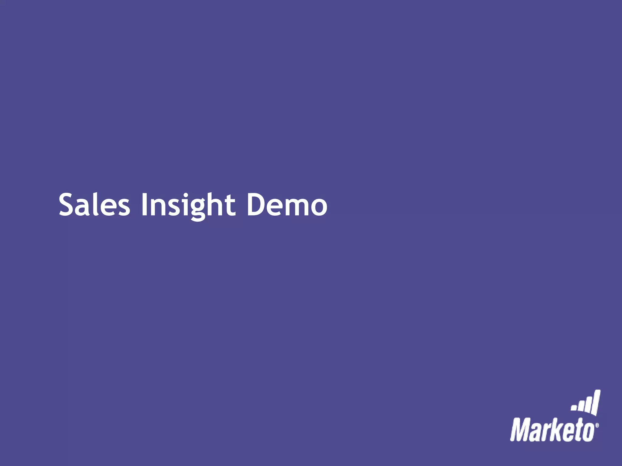 Sales Insight Demo
 