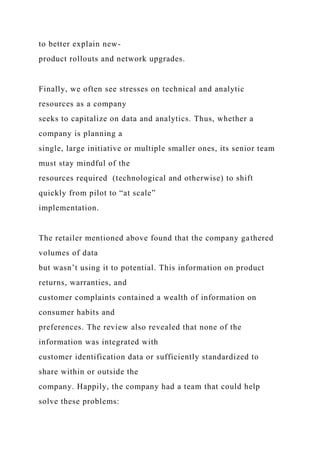 Marketing & SalesBig Data, Analytics, and the Future of .docx