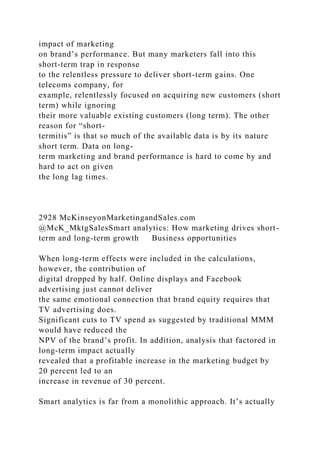Marketing & SalesBig Data, Analytics, and the Future of .docx