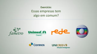 Exercício:
Essas empresas tem
algo em comum?
 