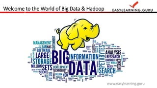 Welcome to the World of Big Data & Hadoop
www.easylearning.guru
 