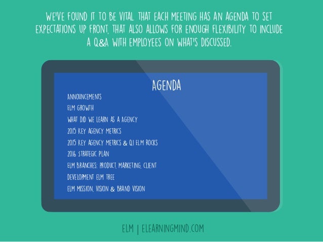 employees meeting agenda