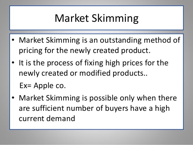 Price skimming examples in india picture