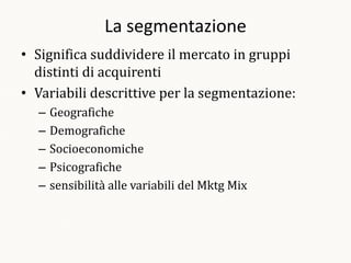 Marketingstrategico segmentazione | PPT