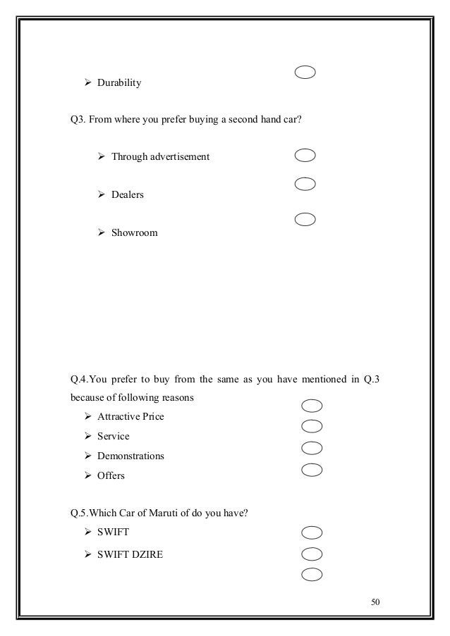 questionnaire on maruti swift Performance evaluation of maruti suzuki car maruti 800 to the stylish hatch-back swift hatch-back swift in 2005 maruti launched diesel version of. questionnaire on maruti swift Performance evaluation of maruti suzuki car maruti 800 to the stylish hatch-back swift hatch-back swift in 2005 maruti launched diesel version of.