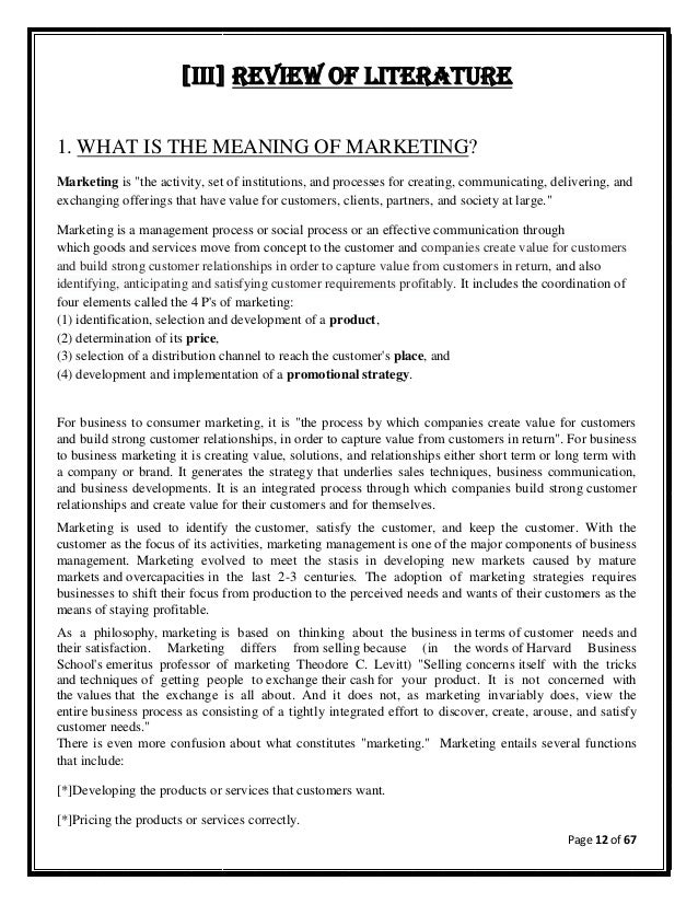 Review of literature on customer satisfaction in big bazaar