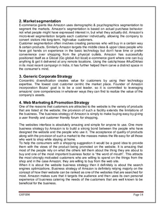 Report on marketing strategies of Amazon | DOCX