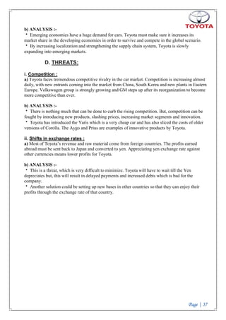Marketing Strategies & Plans of Toyota | DOCX