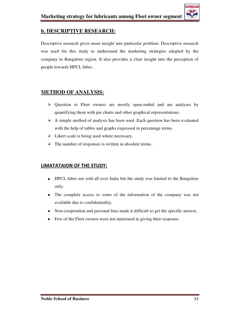 Marketing strategy for lubricants among fleet owner segment